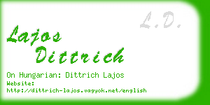 lajos dittrich business card